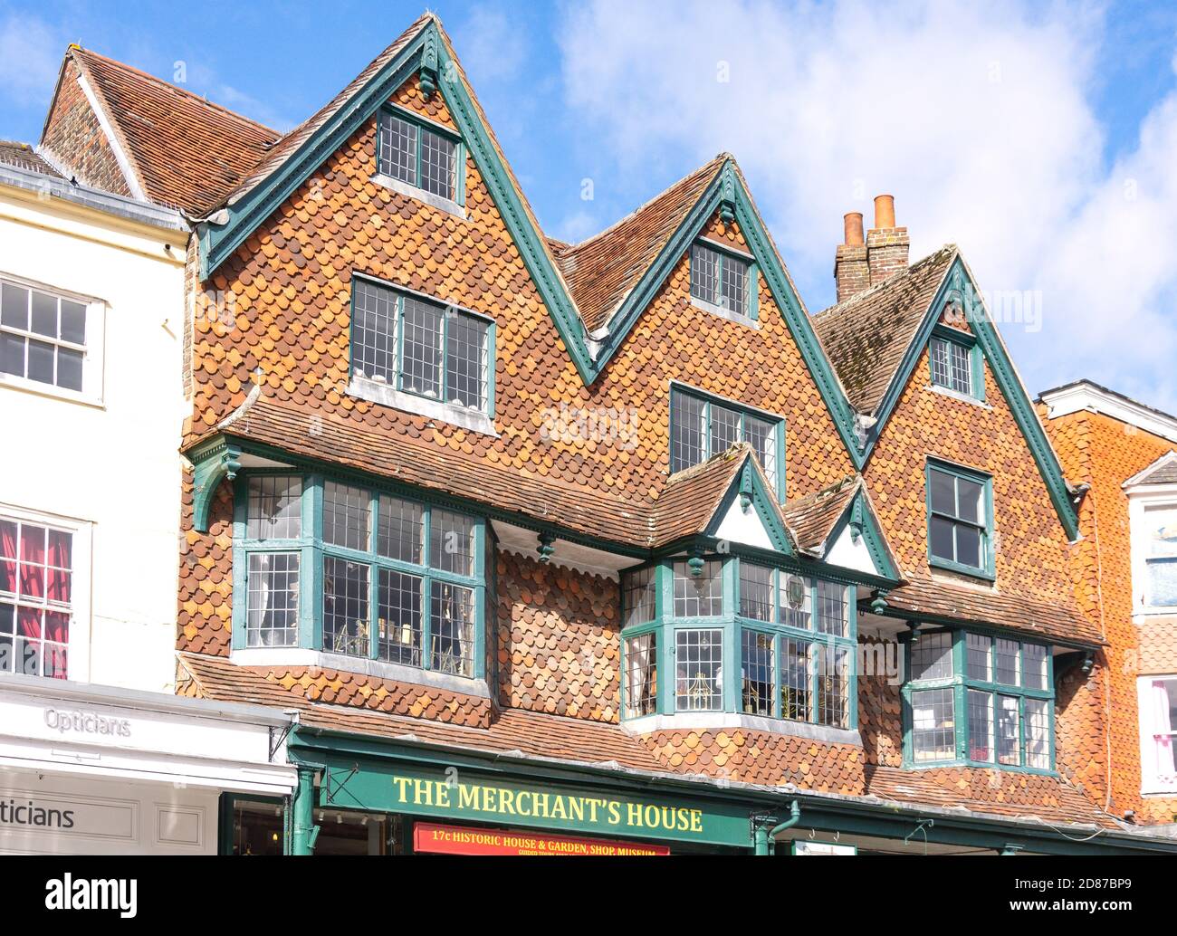 17e siècle la maison du marchand, High Street, Marlborough, Wiltshire, Angleterre, Royaume-Uni Banque D'Images