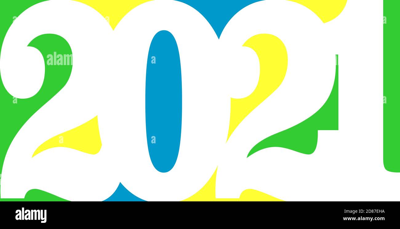 Bonnes ressources graphiques pour la nouvelle année 2021 Banque D'Images