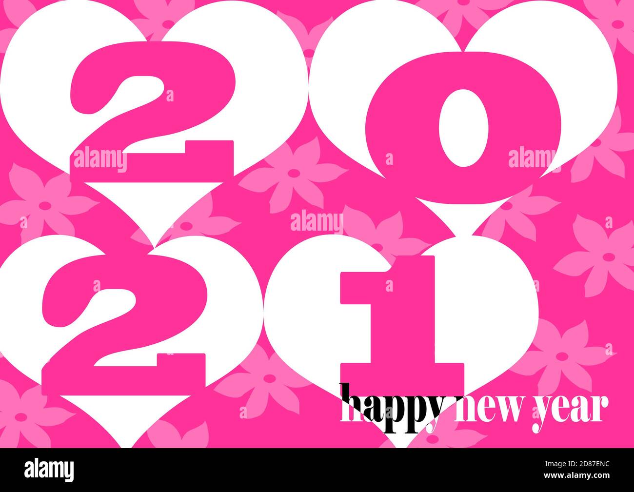 Bonnes ressources graphiques pour la nouvelle année 2021 Banque D'Images