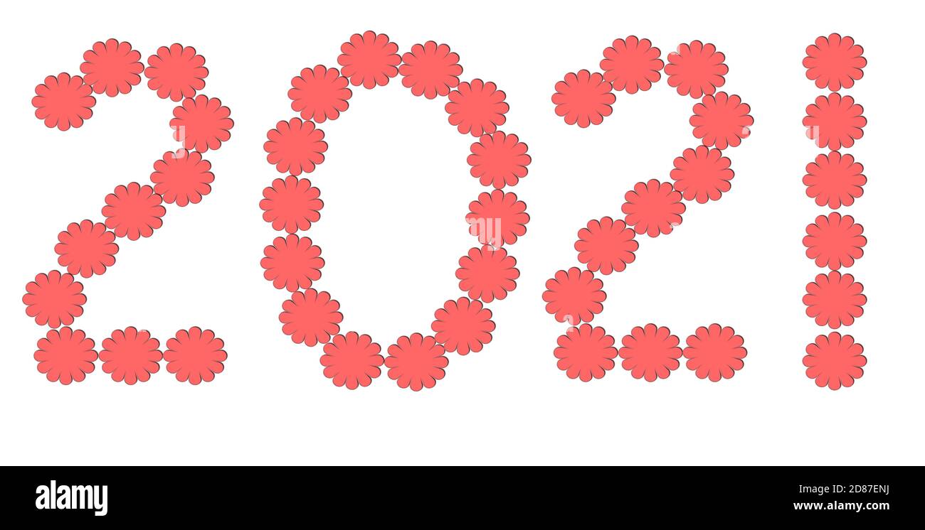 Bonnes ressources graphiques pour la nouvelle année 2021 Banque D'Images
