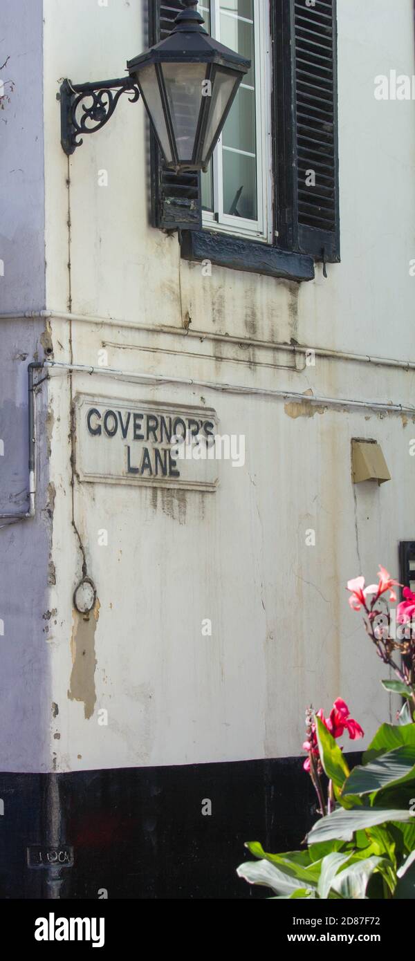 La voie du Gouverneur à Gibraltar Banque D'Images