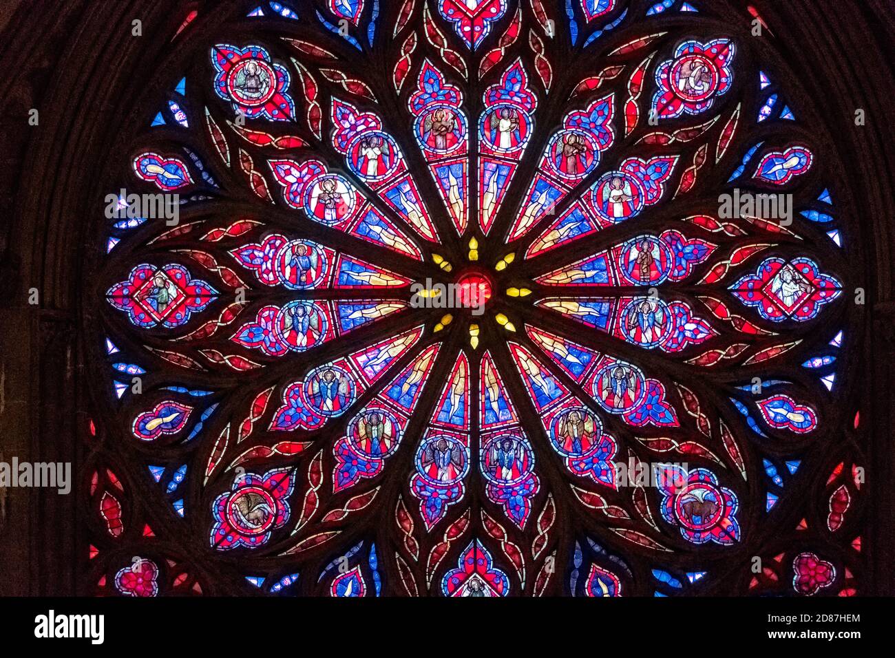 Cathédrale de Nidaros, cathédrale, vitraux, roseraie, Trondheim, Trøndelag, Norvège, Scandinavie, Europe, voyage aventure, bureau des présidents de Banque D'Images