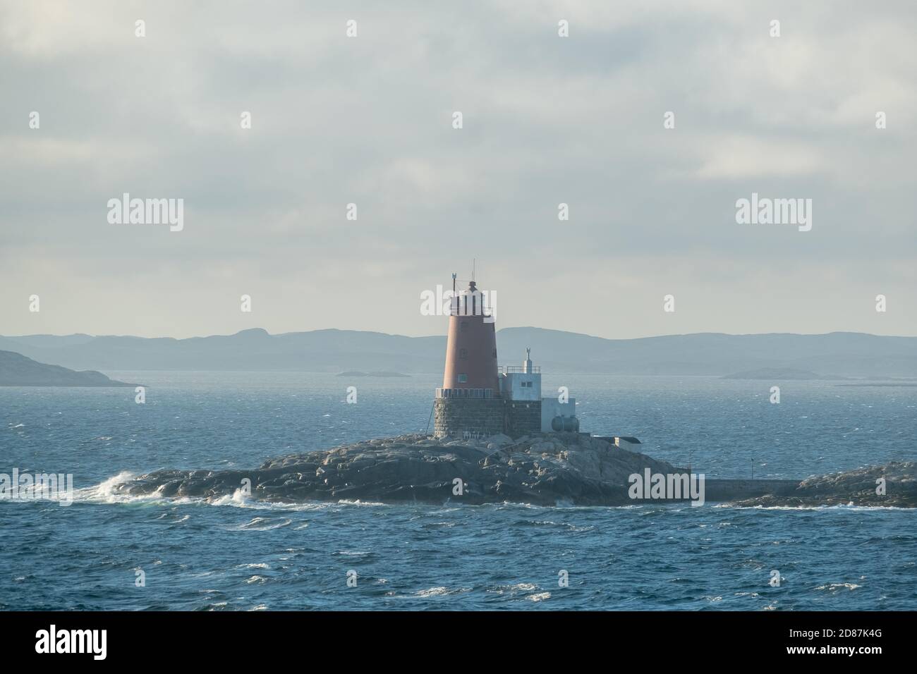 Phare Grinna, Vikna, Nord-Trondelag, Uthaug, Trøndelag, Norvège, Scandinavie, Europe, Abelvær, voyage aventure, fjord, tourisme, Fryr, Hurtigruten, Banque D'Images