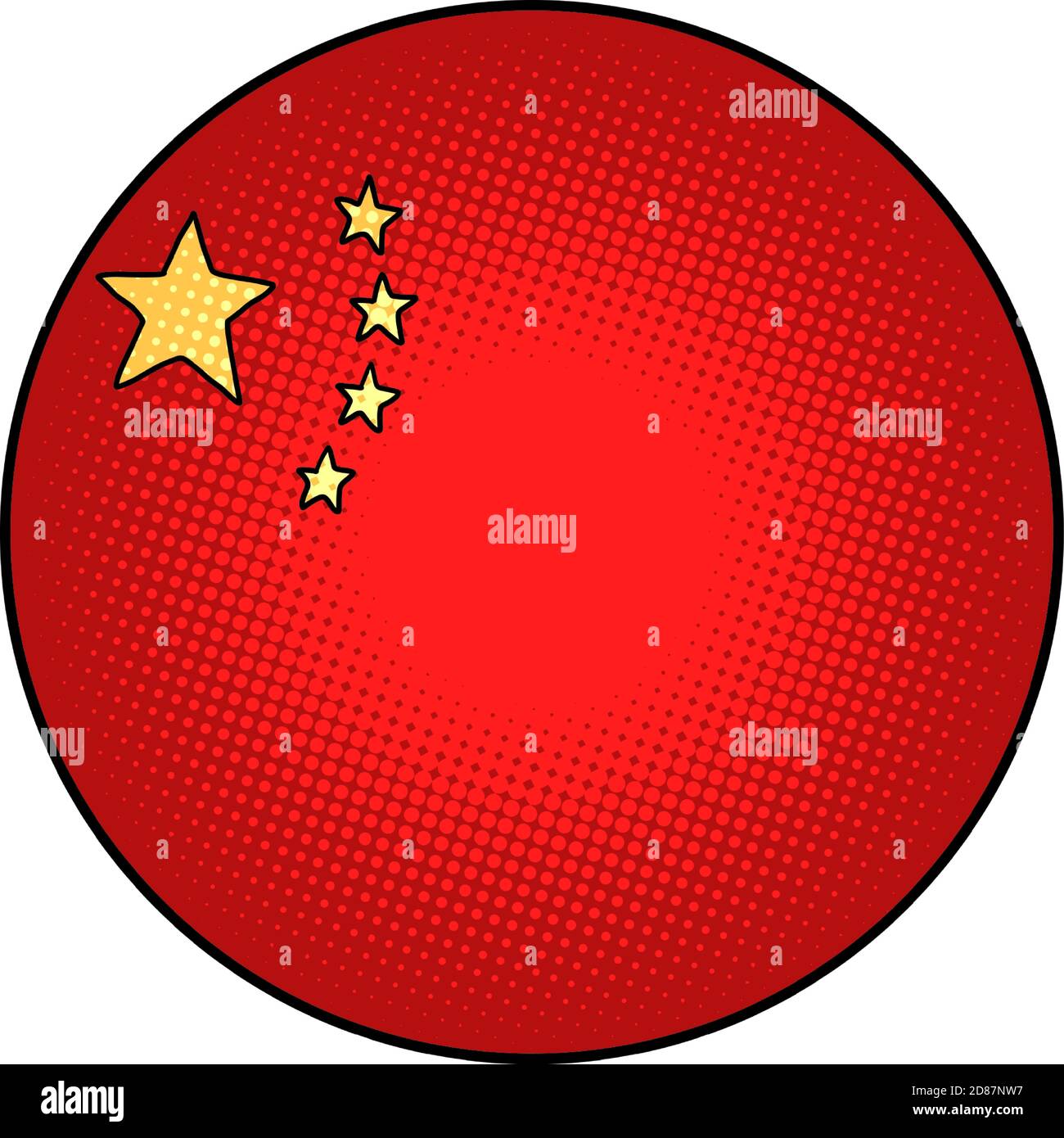 drapeau d'état de la chine Illustration de Vecteur