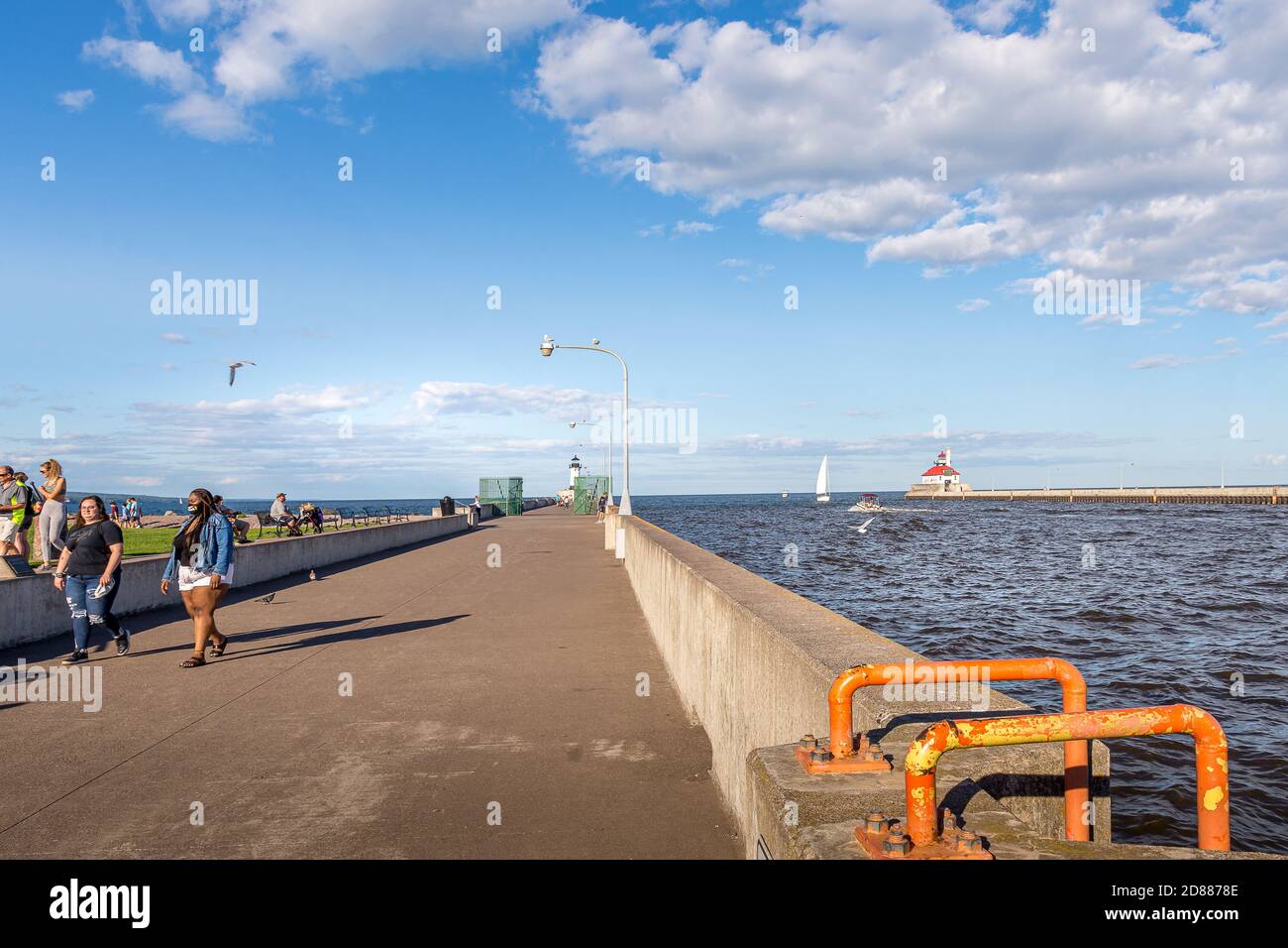 Promenade photographiée à Duluth, Minnesota Banque D'Images