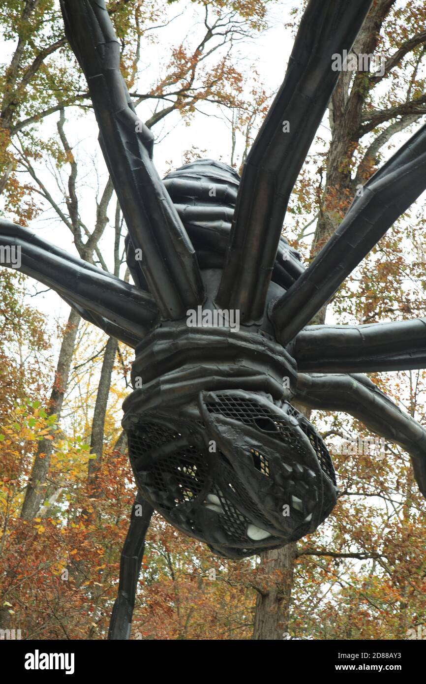 Maman, une sculpture d'araignée extérieure de Louise Bourgeois, au Crystal Bridges Museum, Bentonville, Arkansas Banque D'Images