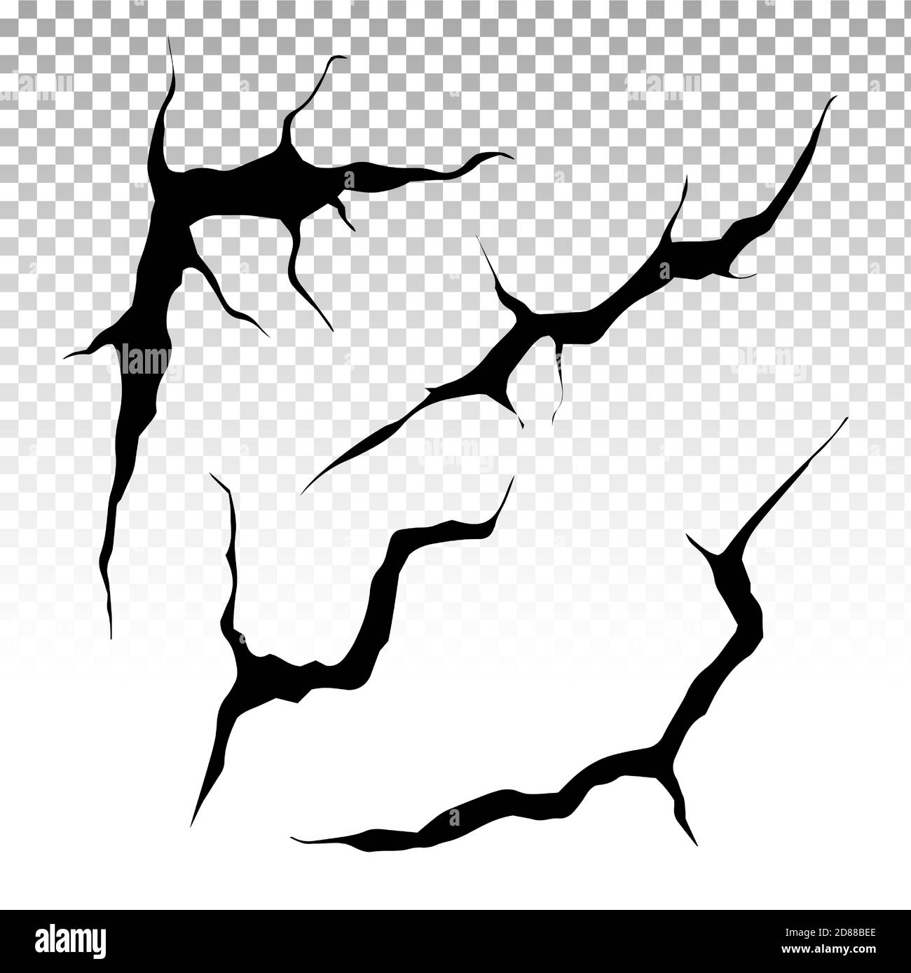 Jeu de fissures de masse. Tremblement de terre et fissures de terre, effet de trou, craquelure et texture de mur endommagée. Illustrations vectorielles tremblement de terre, accident, destruction Illustration de Vecteur