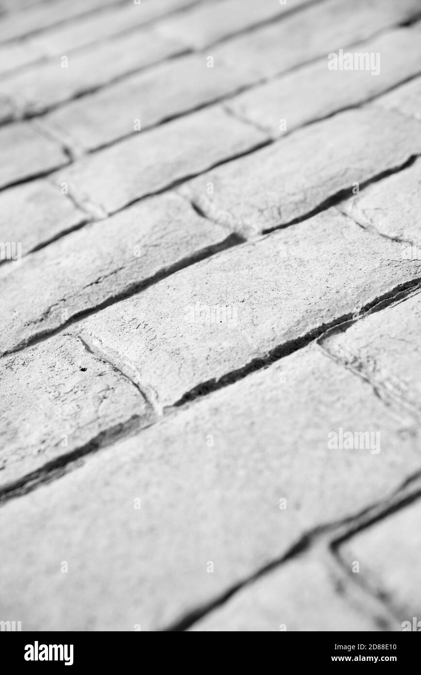 Étage d'une rue avec des dalles en pierre. Banque D'Images