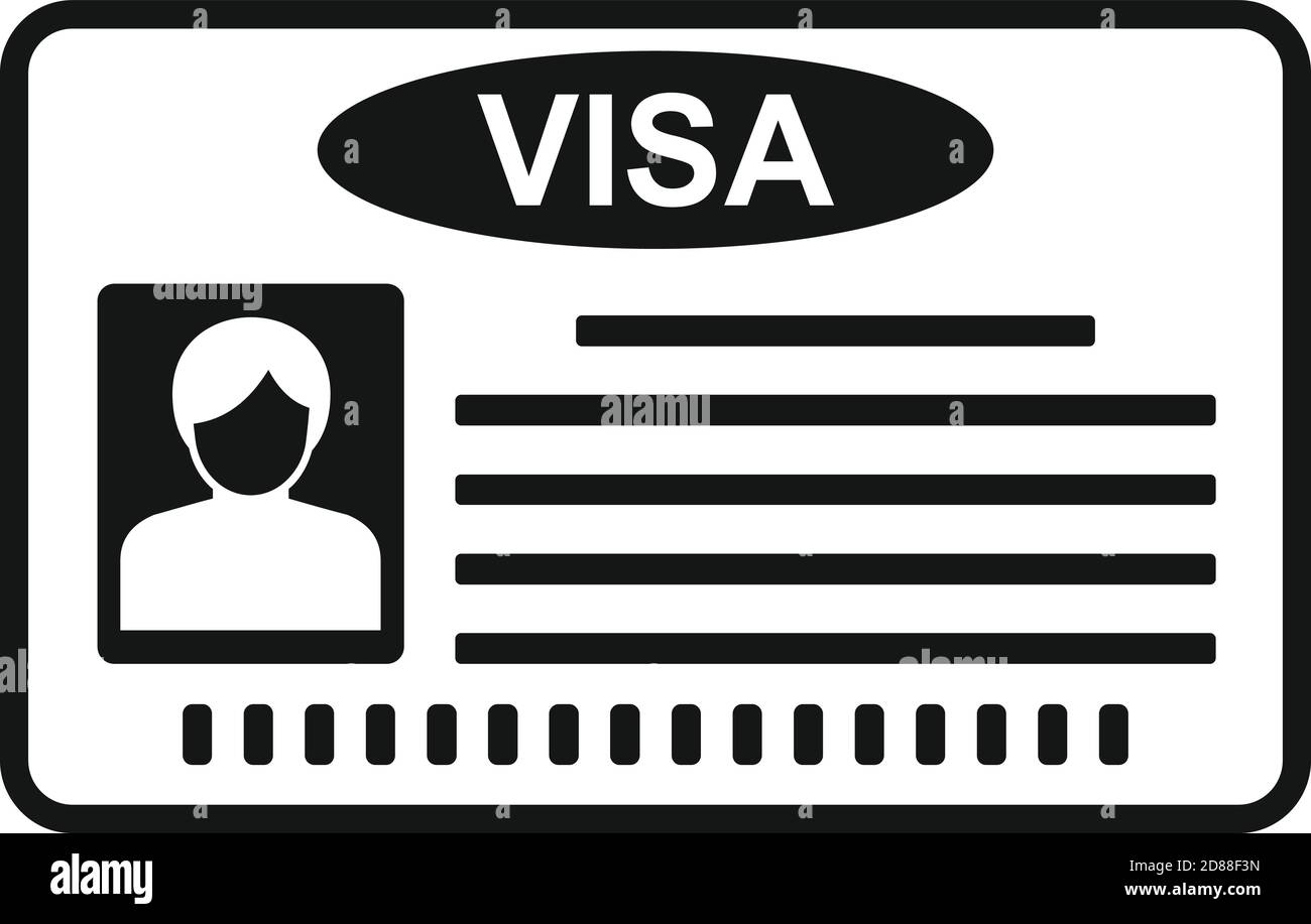 Icône de carte Visa, style simple Image Vectorielle Stock - Alamy