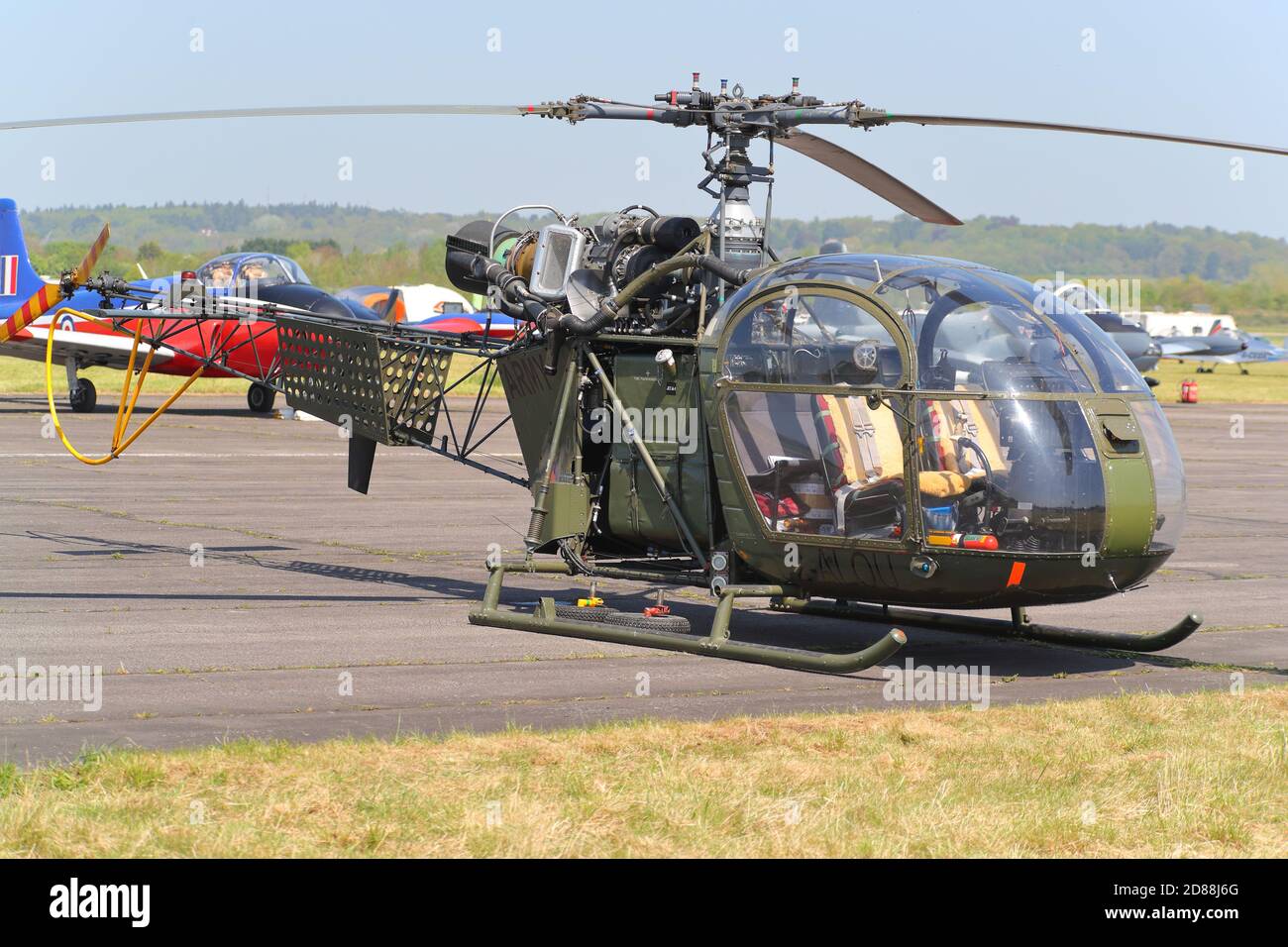 Aeropitiale se.3130 hélicoptère Alouette G-CICS à l'Abingdon Air & Country Show 2018, Royaume-Uni Banque D'Images
