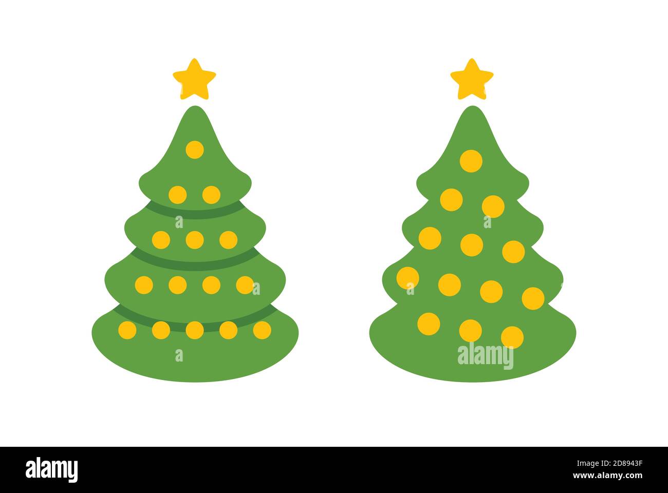 Symbole arbre de Noël. Illustration du vecteur de vacances Illustration de Vecteur