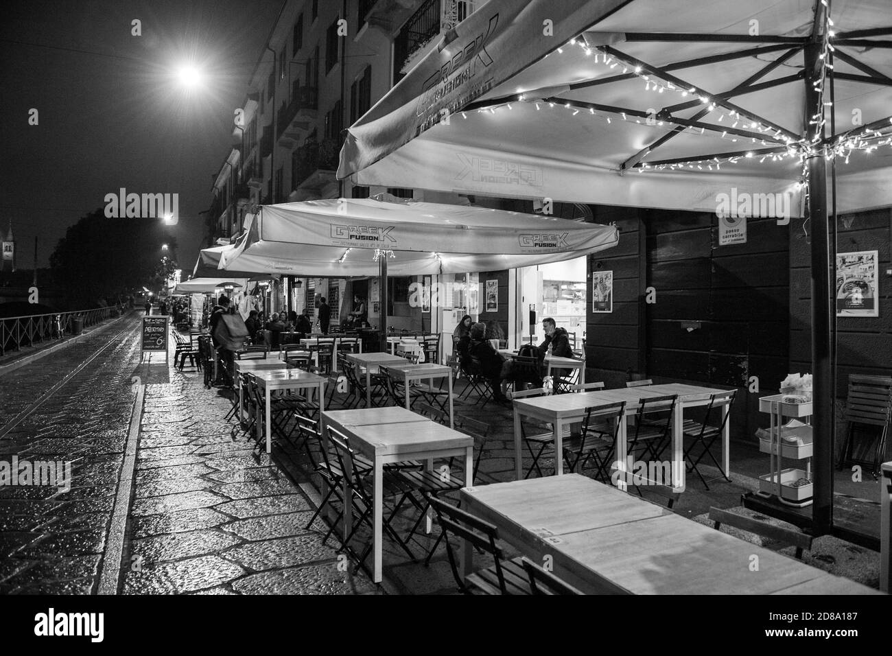 Italie, Milan, première nuit de couvre-feu Banque D'Images