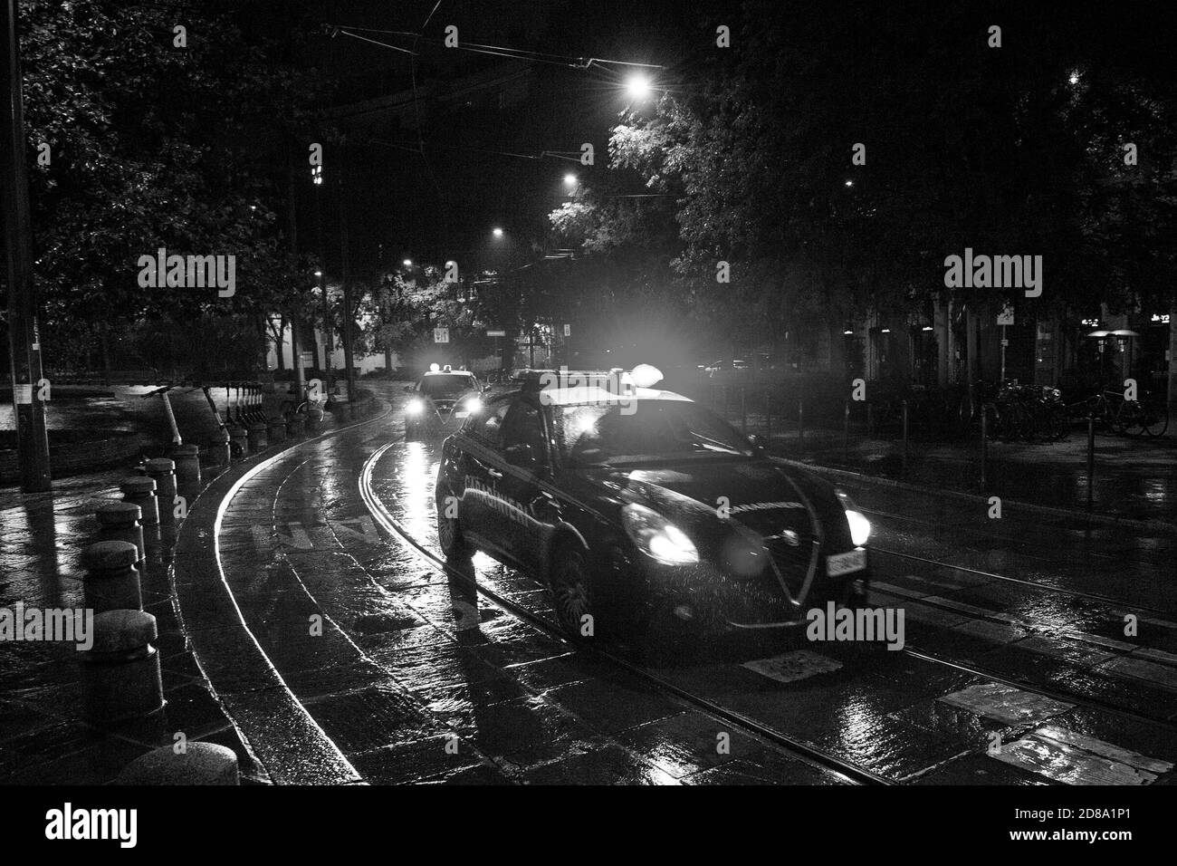 Italie, Milan, première nuit de couvre-feu Banque D'Images