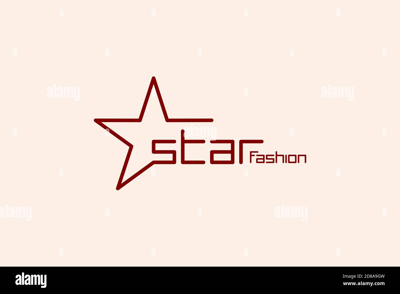 Logo étoile, modèle de conception de logo de la boutique de mode. Illustration de Vecteur