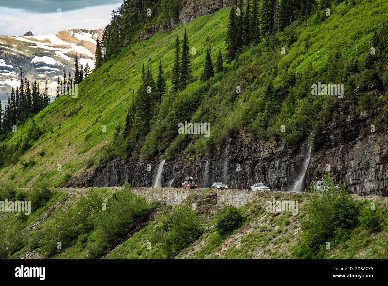 Weeping Wall, parc national des Glaciers, Kalispell, Montana, États-Unis Banque D'Images