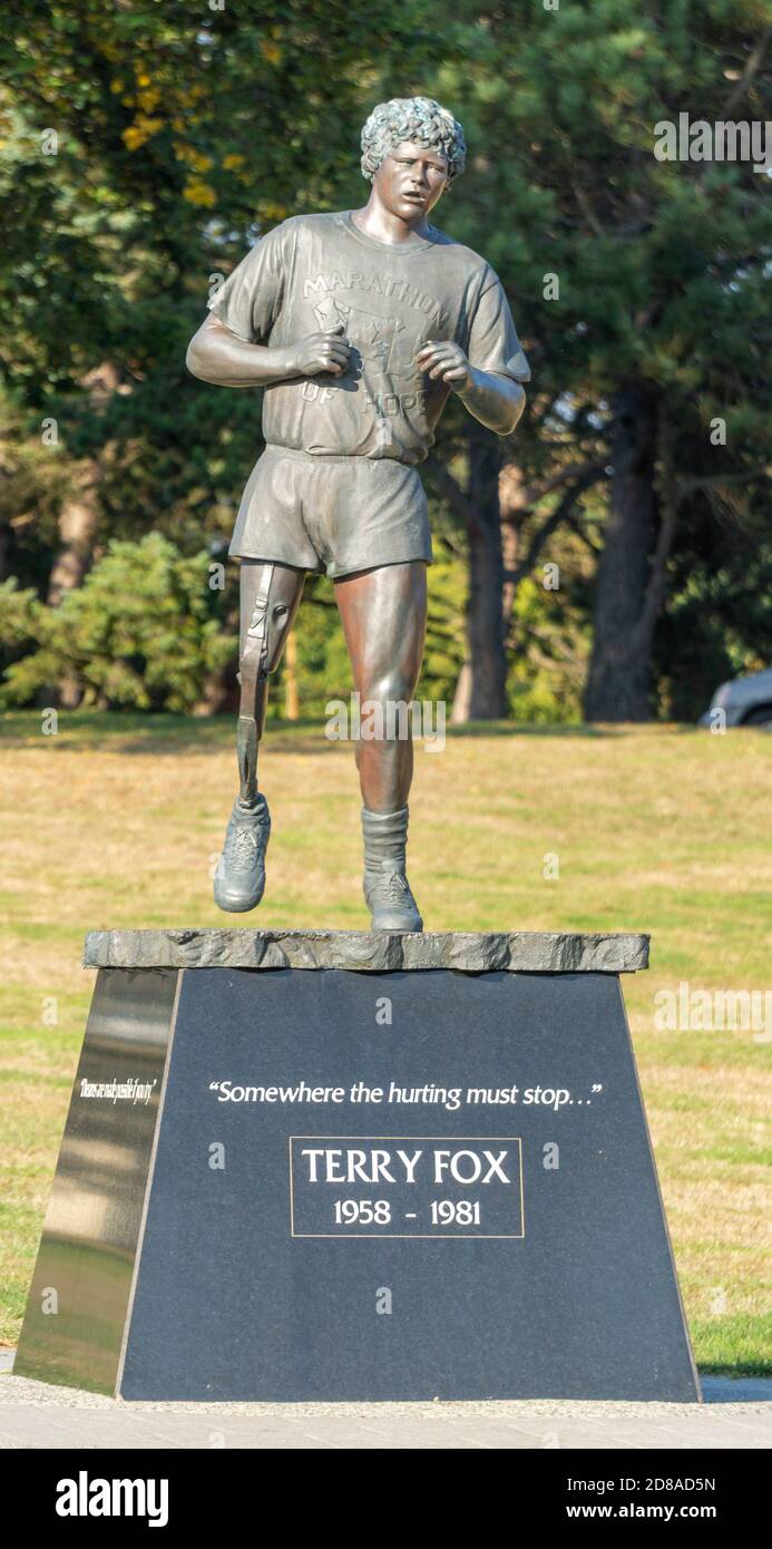 Statue de Terry Fox Victora BC Banque D'Images
