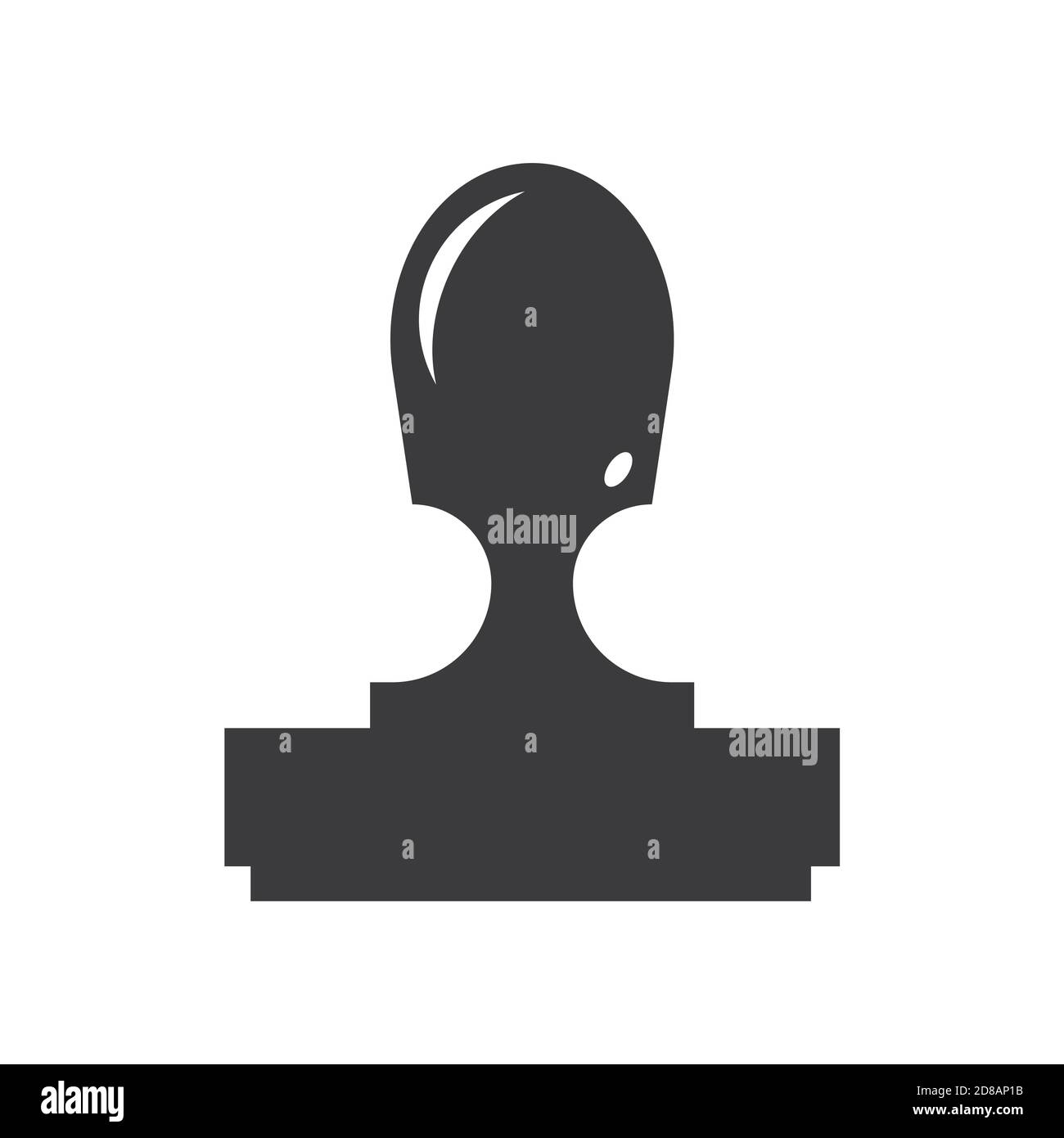 Icône tampon illustration vectorielle noire isolée tendance. Illustration de Vecteur