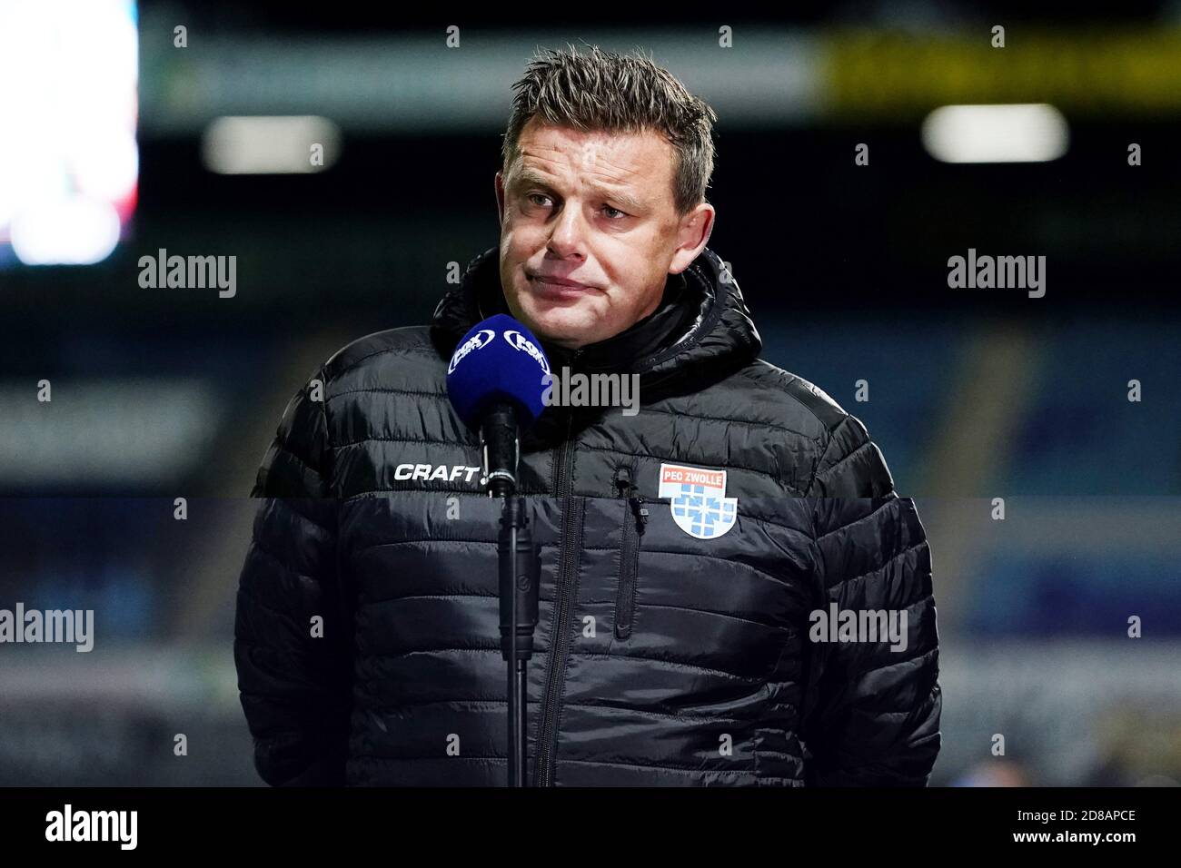L'entraîneur John Stegeman de PEC Zwolle lors du match de football Eredivisie du championnat des pays-Bas entre PEC Zwolle et Willem II le 24 octobre 2020 C Banque D'Images