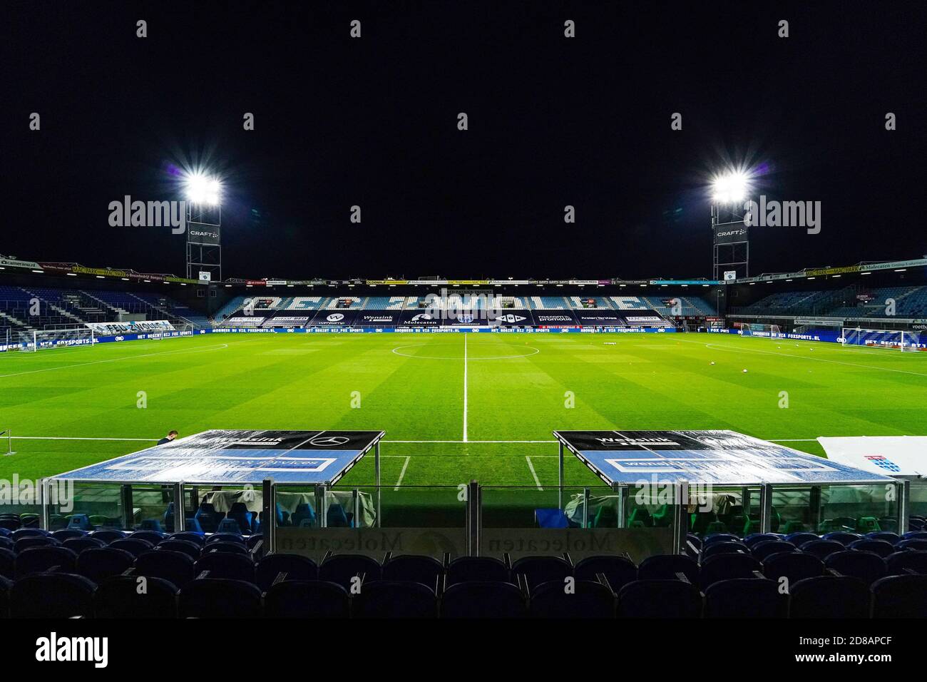 Vue générale lors du match de football Eredivisie du championnat néerlandais entre PEC Zwolle et Willem II le 24 octobre 2020 au stade C du MAC3PARK Banque D'Images