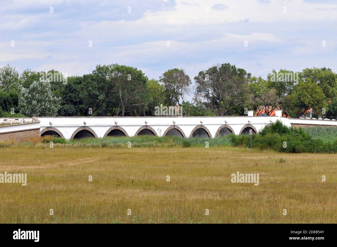 Pont à neuf arcades, Neunbögige Brücke, Hortobágy, Kilenclayukú híd, comté de Hajdú-Bihar, Hongrie, Magyarország, Europe, site du patrimoine mondial Banque D'Images