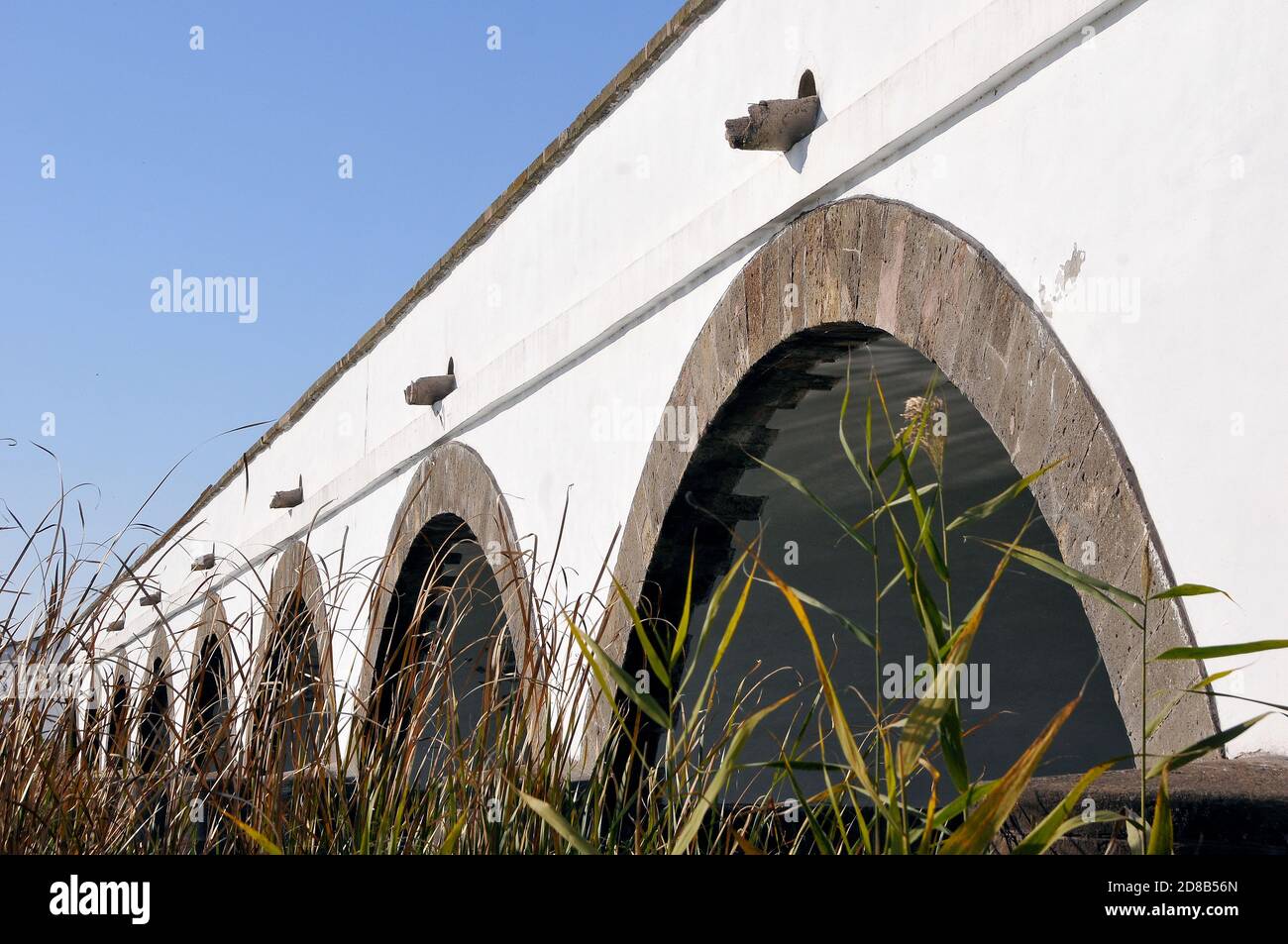 Pont à neuf arcades, Neunbögige Brücke, Hortobágy, Kilenclayukú híd, comté de Hajdú-Bihar, Hongrie, Magyarország, Europe, site du patrimoine mondial Banque D'Images