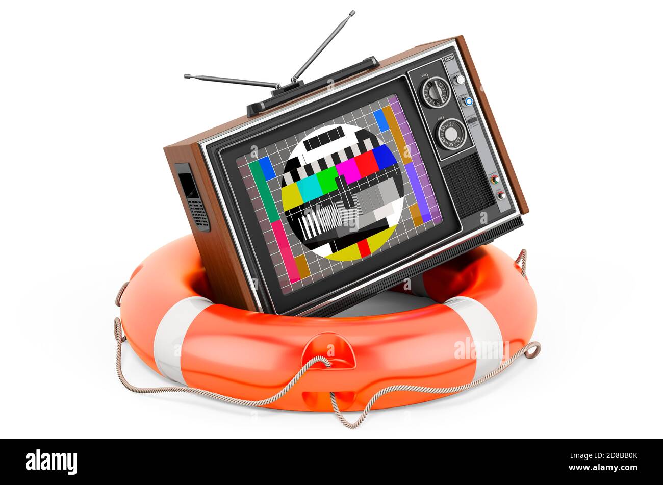 Service et réparation du téléviseur, rendu 3D isolé sur fond blanc Banque D'Images Service et réparation du téléviseur, rendu 3D isolé sur fond blanc Banque D'Images