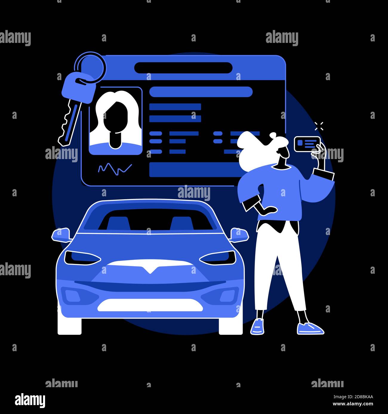 Illustration du vecteur de concept abstrait du permis de conduire. Illustration de Vecteur