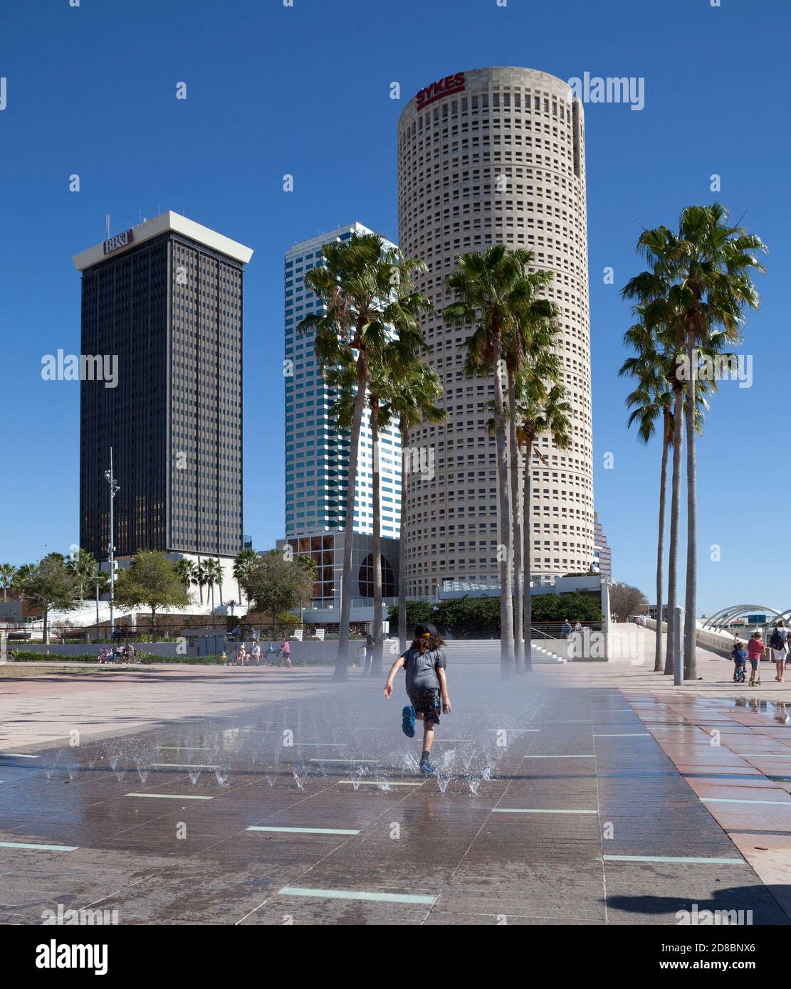 Le Curtis Hixon Waterfront Park sur le Tampa Riverwalk à Tampa, Floride, États-Unis. Banque D'Images