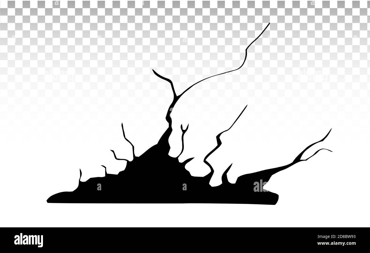 Fissures de masse. Tremblement de terre et fissures de terre, effet de trou, craquelure et texture de mur endommagée. Illustrations vectorielles pour tremblement de terre, accident, destruction Illustration de Vecteur