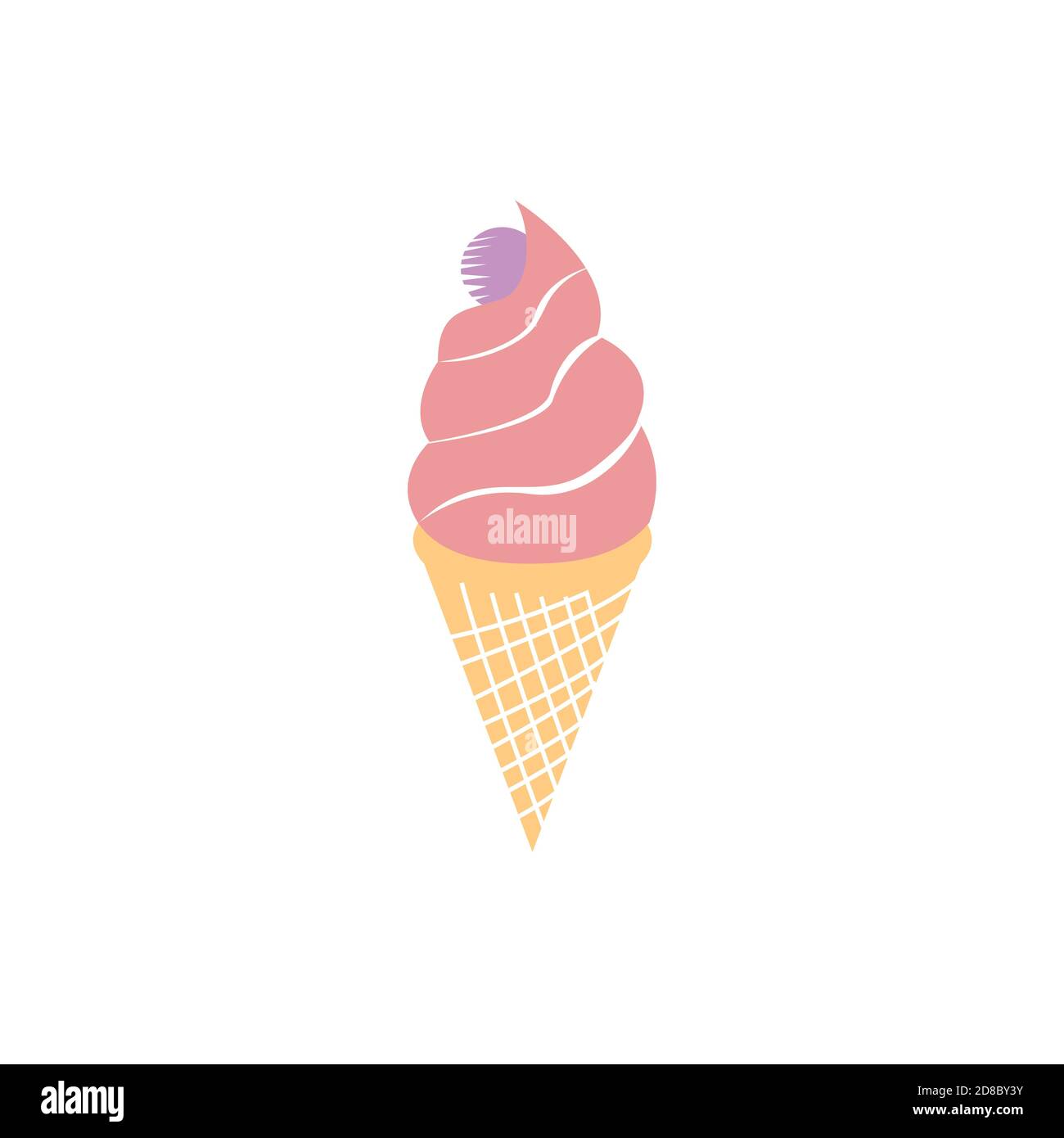Glace Cream Summer Icon Clipart Vector Design Illustration de Vecteur