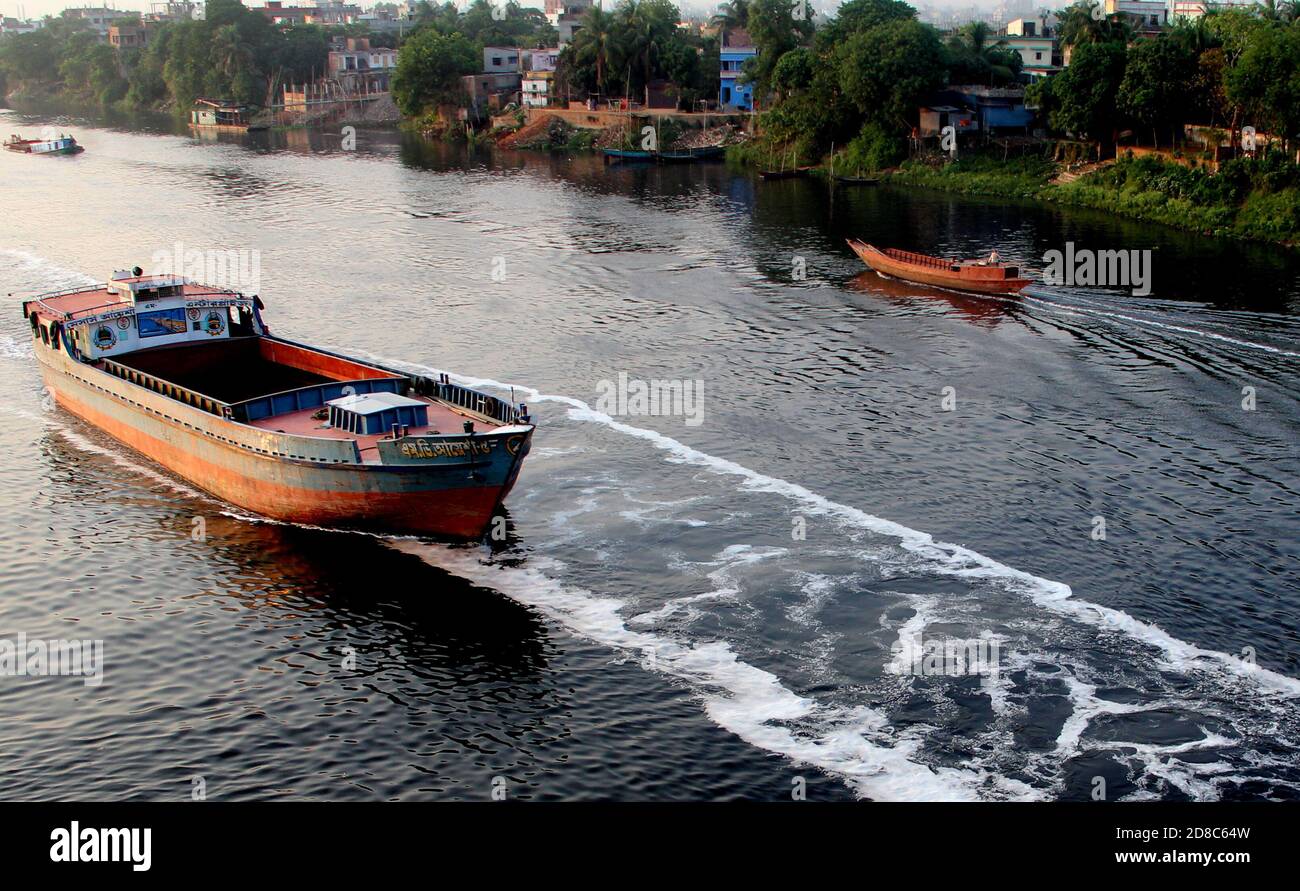 Économie fluviale du Bangladesh Banque D'Images