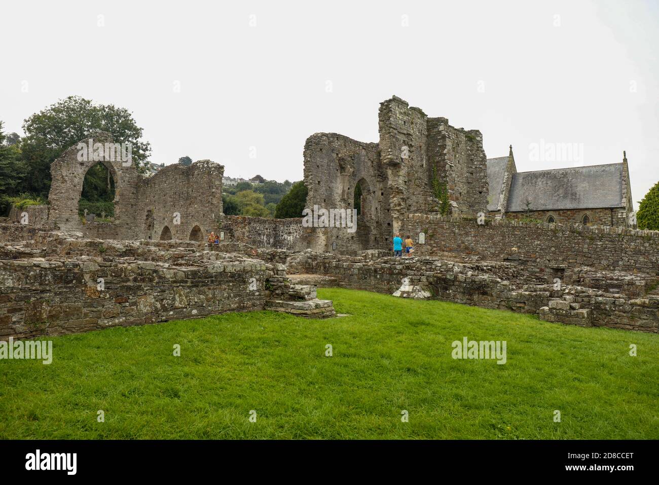 Les ruines de l'abbaye médiévale de Saint-Dogmaels Banque D'Images