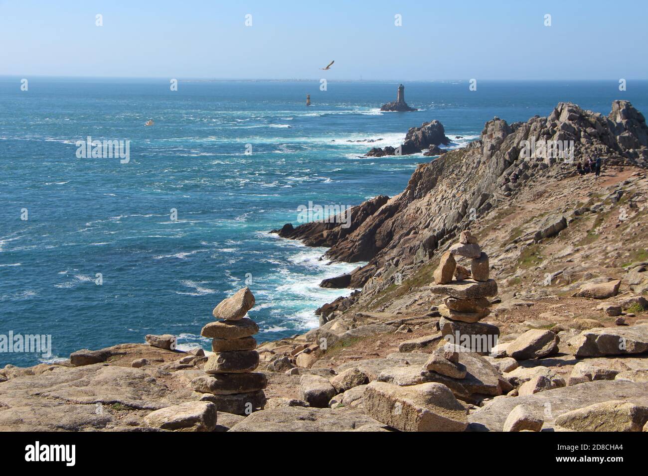 Pointe du Raz et phare de la Vieille à Plogoff Banque D'Images