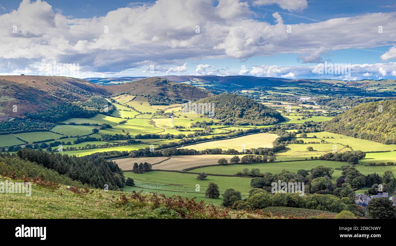 Vue sur le North Herefordshire en direction des Black Mountains in Pays de Galles Banque D'Images