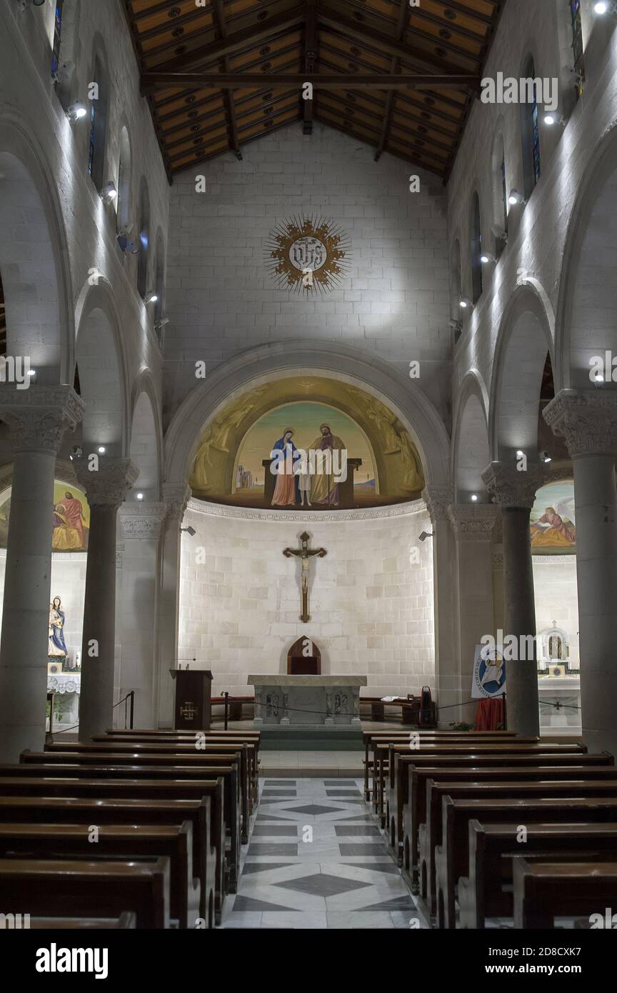 נצרת, Nazareth, الناصرة, Israël, Izrael, ישראל; Église Saint-Joseph - intérieur. Kościół św. Józefa; Iglesia de San José; כנסיית יוסף הקדוש Banque D'Images