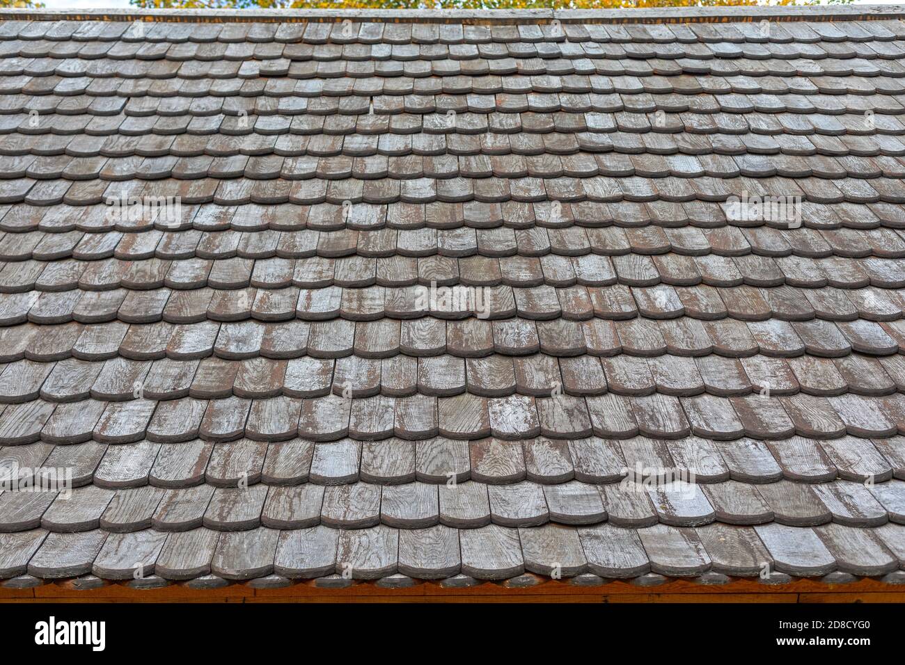 Tuiles de toit en bois au bâtiment Old Church Banque D'Images