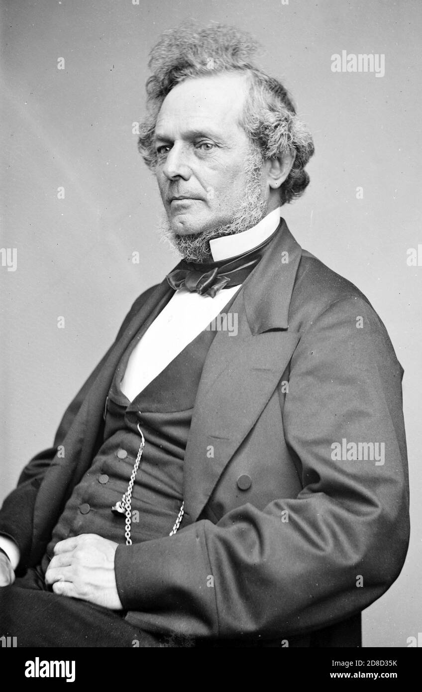 RICHARD HOE (1812-1886) inventeur américain de la presse rotative. Banque D'Images