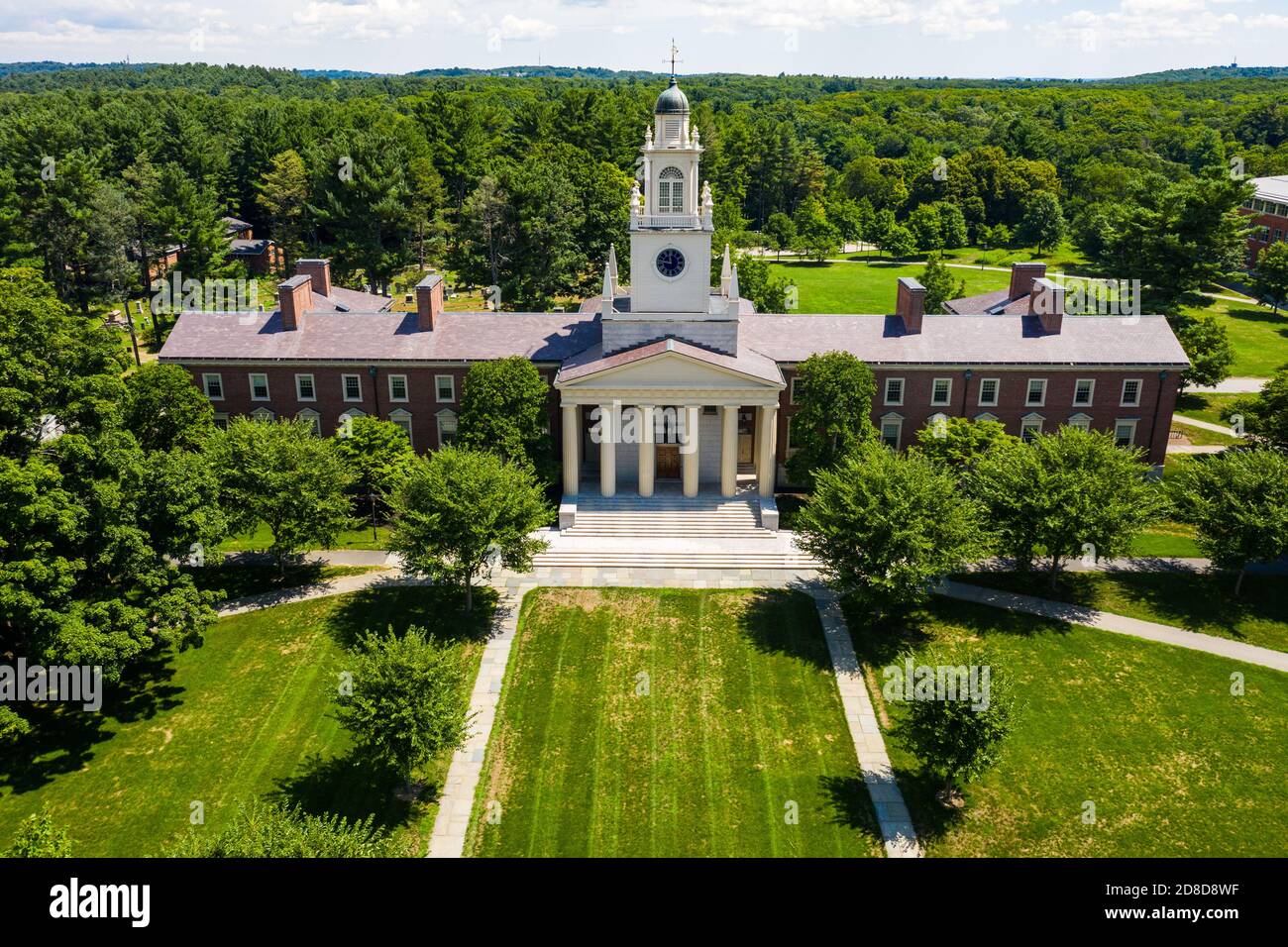 Samuel Phillips Hall, Phillips Academy — Andover, Andover, Massachusetts, États-Unis Banque D'Images