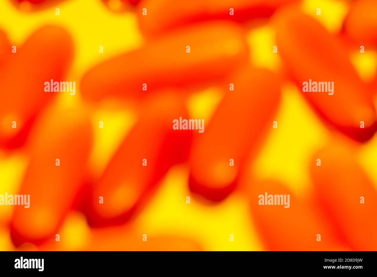 Vif doux focus résumé gros plan des pilules / capsules médicinales. Par manque de clarté, pensées confuses, médecine et problèmes de santé, vision floue Banque D'Images