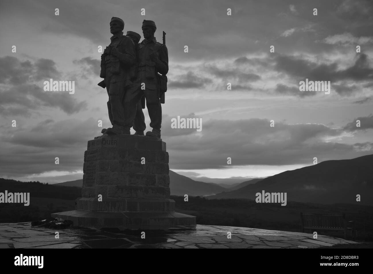 Pont Spean, Écosse - 22 août 2015 : le mémorial du Commando près du pont Spean dans les Highlands écossais Banque D'Images