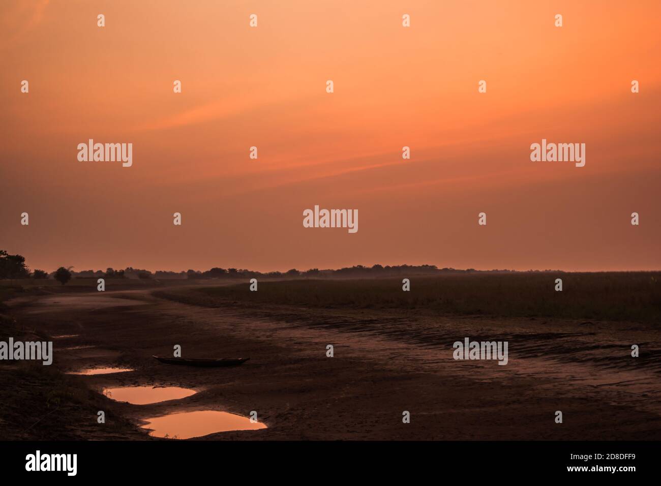 Brahmaputra River, appelée Luit, Dilao à Assam. Rivière Brahmaputra sèche à golaghe, Assam Banque D'Images