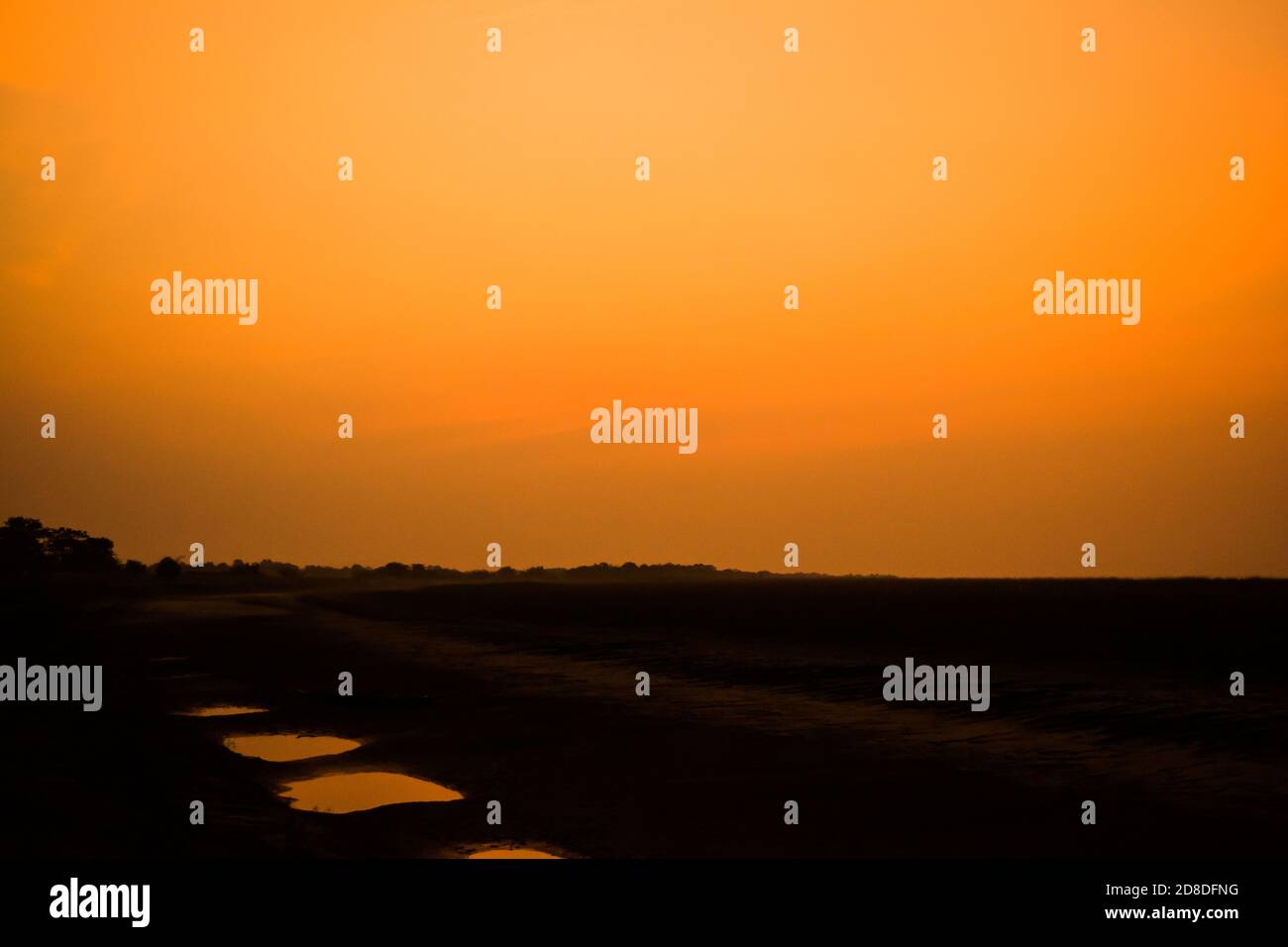 Brahmaputra River, appelée Luit, Dilao à Assam. Rivière Brahmaputra sèche à golaghe, Assam Banque D'Images