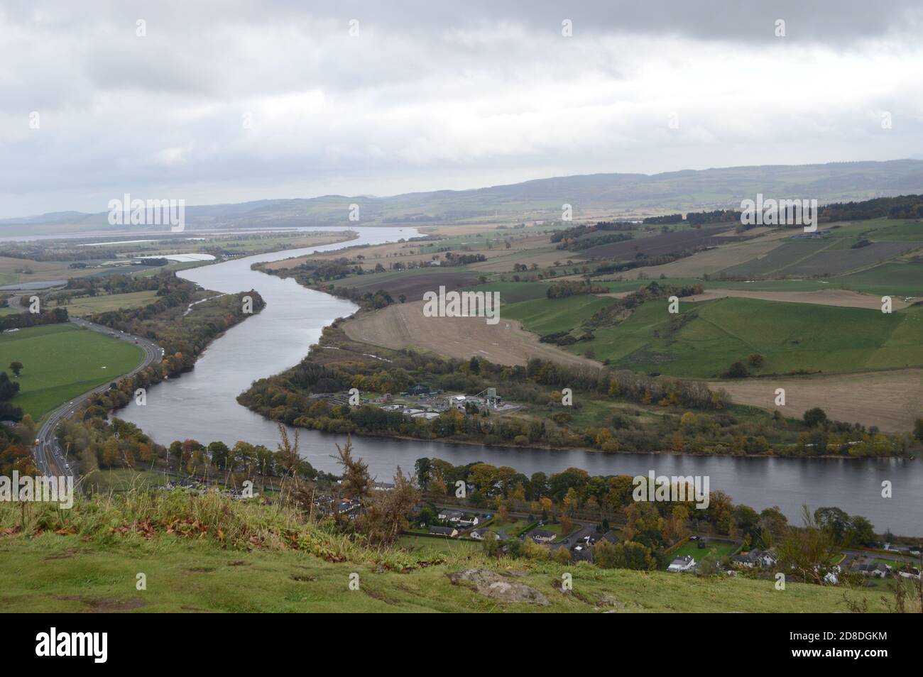 Vue sur la rivière Tay depuis Kinnoull Hill, Perth Banque D'Images