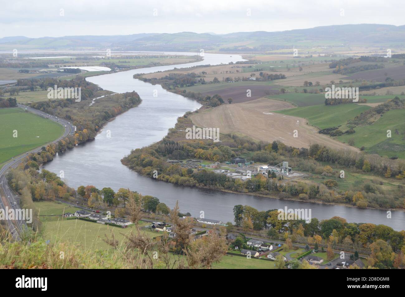 Vue sur la rivière Tay depuis Kinnoull Hill, Perth Banque D'Images