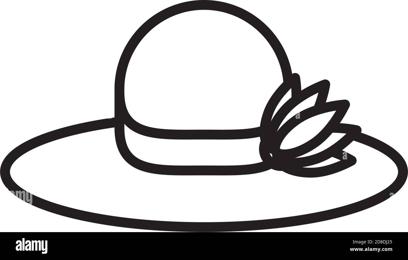 jardinage style chapeau ligne icône vecteur illustration conception Illustration de Vecteur