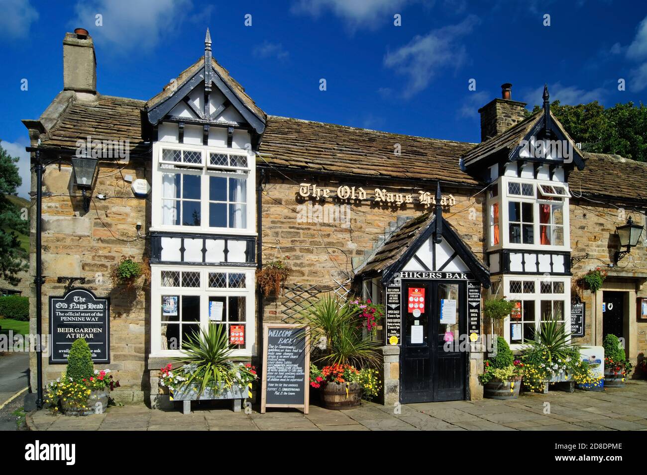 Royaume-Uni, Derbyshire, Peak District, Edale, The Old Nags Head Pub Banque D'Images