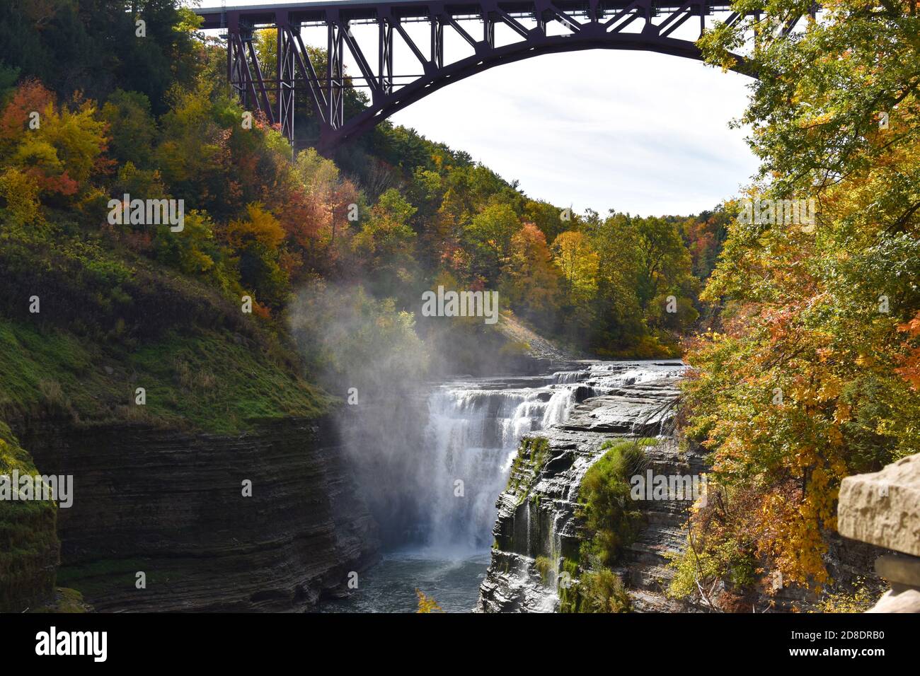Chute d'eau au parc national de Letchworth Banque D'Images