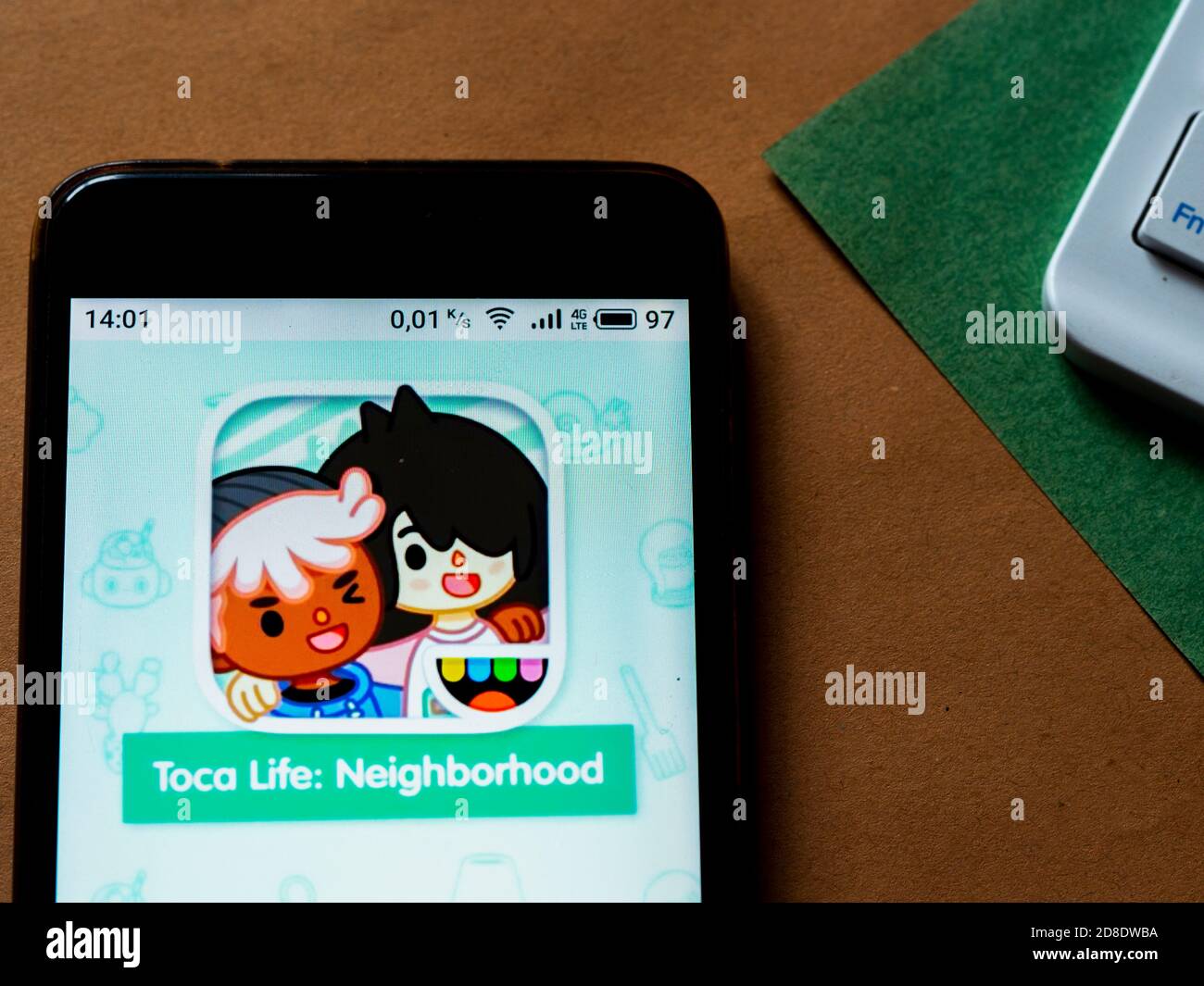 Dans cette photo, un logo Toca Life: Neighter Appliance de Toca Boca AB est visible sur un smartphone Banque D'Images