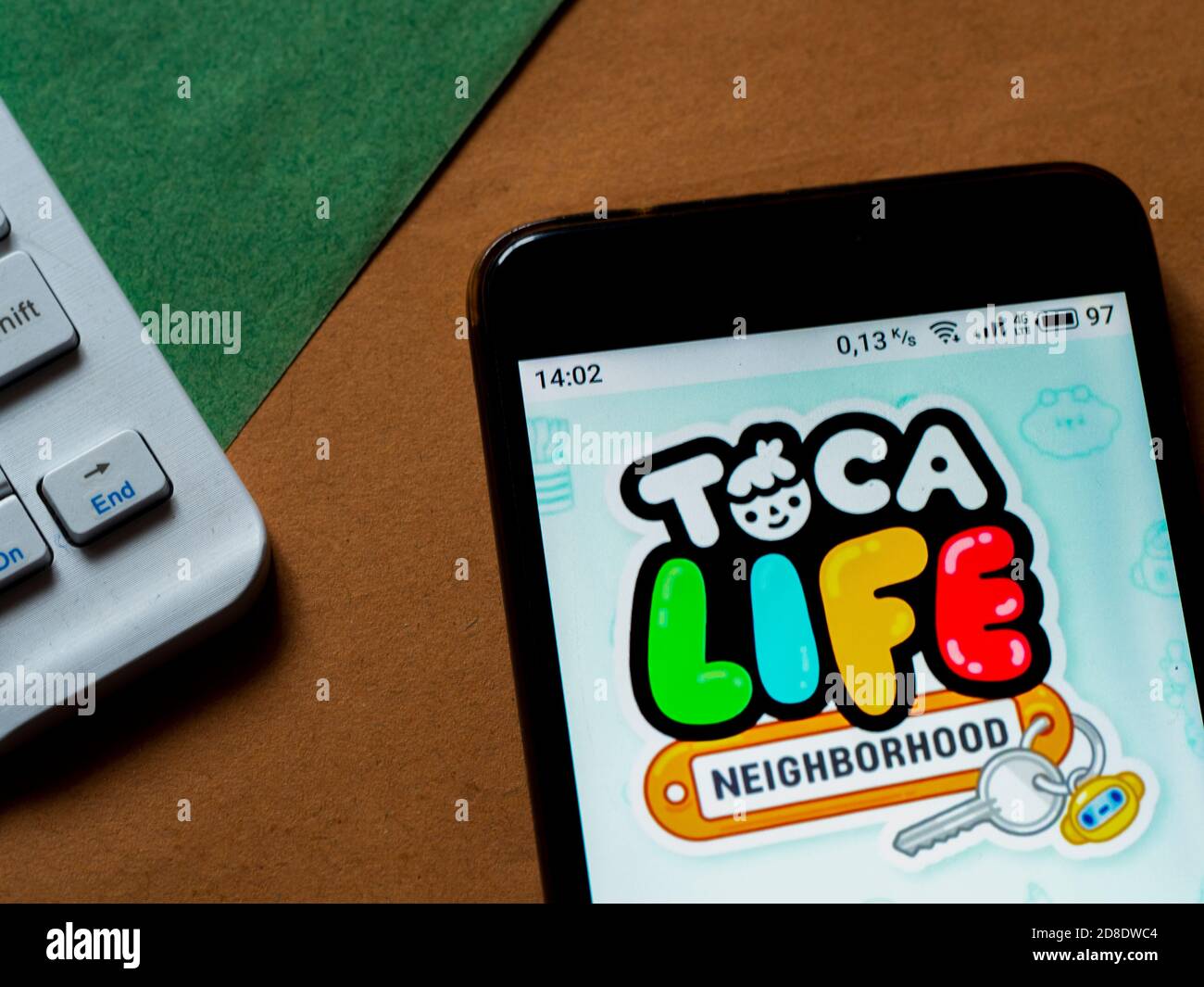 Dans cette photo, un logo Toca Life: Neighter Appliance de Toca Boca AB est visible sur un smartphone Banque D'Images