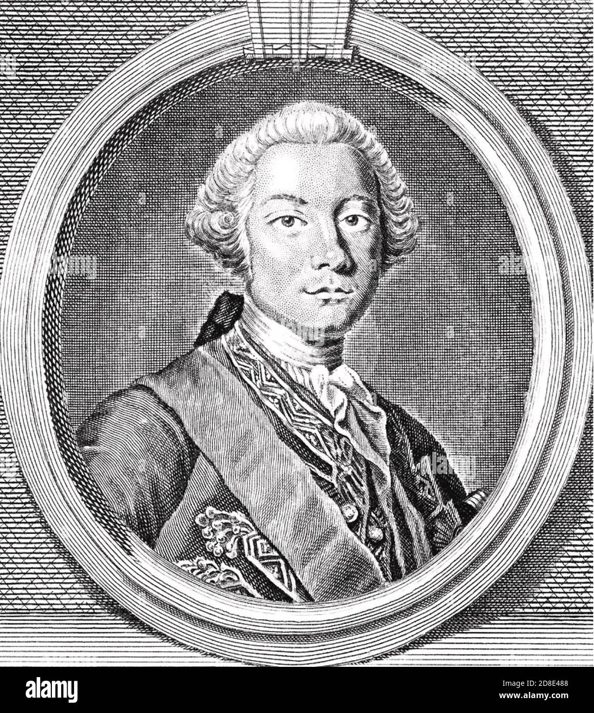 GEORGE POCOCK (1706-1792) officier de la Marine royale britannique Banque D'Images